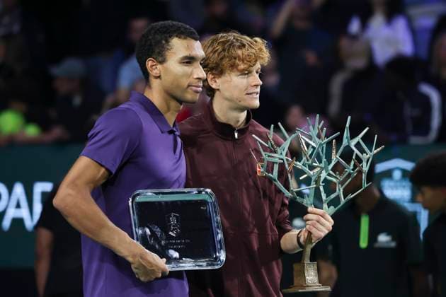 TENNIS : Rolex Paris Masters - Finale - 02 11 2025 Felix Auger-Aliassime (CAN) Vs Jannik Sinner (ITA) ParisFrance  Copyright: xMichaelxBaucherx