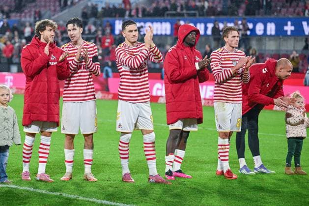02 11 2025, Football, 1 Bundesliga, Matchday 6 Season 2025 2026, 1 FC Köln Hamburger SV, Luca Waldschmidt 1 FC Köln , Denis HuseinbaÅ¡iÄ‡ 1 FC Köln , Said El Mala 1 FC Köln , xRHR FOTO TKx Copyright: RHR-FOTOx RHR-FOTO TK