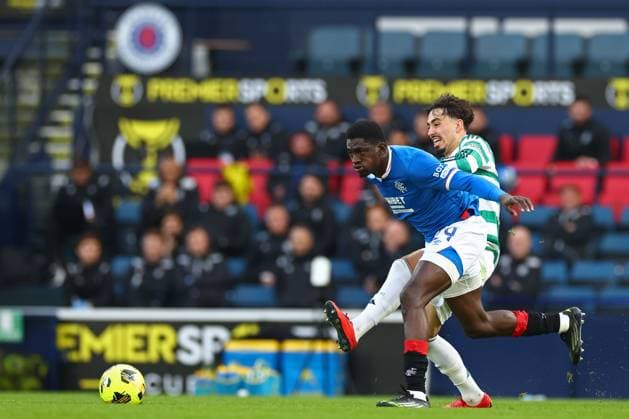 Nasser Djiga of Rangers and Sebastian Tounekti of Celtic during the Premier Sports Cup semi final at Hampden Park, Glasgow. Celtic v Rangers - Premier Sports Cup - Semi Final - Hampden Park, Glasgow, Lanarkshire, Scotland, UK - 02 Nov 2025Glasgow Hampden Park Lanarkshire United Kingdom  Copyright: xO Rourke RangersxFC Shutterstockx 15665969ae