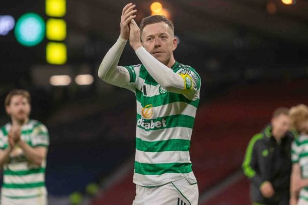 Celtic v Rangers Premier Sports Scottish League Cup 02 11 2025. Semi-Final Callum McGregor of Celtic FC applauds the fans following his sides 3-1 victory during the UEFA Europa League 2025 26, Celtic FC vs Rangers FC, Hampden Park, Glasgow, Scotland, 2 November 2025 Hampden Park The National Stadium Glasgow Scotland Editorial use only , Copyright: xColinxPoultneyx PSI-23145-0045