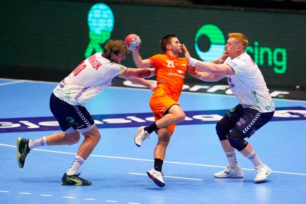 Handball, Golden League Norway Netherlands Trondheim 20251102 The Golden League handball match between Norway and the Netherlands in Trondheim Spektrum Photo Ole Martin Wold NTB Trondheim Norway EDITORIAL USE ONLY RESTRICTED USE FOR BETTING COMPANIES  Copyright: xOlexMartinxWoldx xNTBx