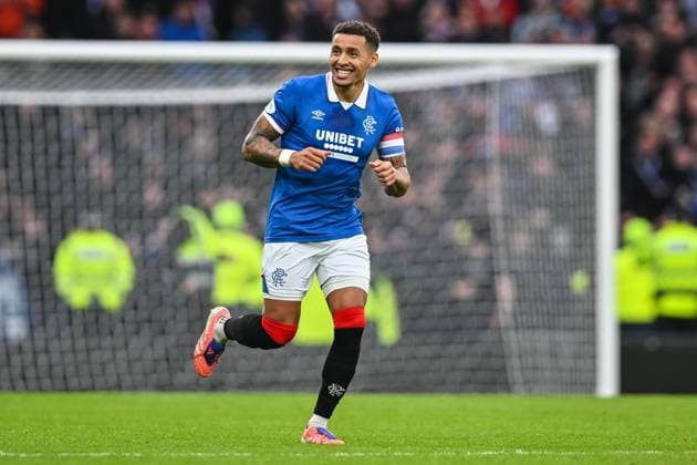 Rangers captain James Tavernier celebrates with teammates after scoring from the penalty spot during the Premier Sports Cup Semi Final match match between Celtic and Rangers at Hampden Park, Glasgow, UK on Sunday 2nd November 2025. Celtic v Rangers, William Hill Scottish Premiership, Football, Celtic Park, Glasgow, Scotland, UK - 02 Nov 2025Glasgow Celtic Park United Kingdom EDITORIAL USE ONLY No use with unauthorised audio, video, data, fixture lists, club league logos or live services. Online in-match use limited to 120 images, no video emulation. No use in betting, games or single club league player publications. Copyright: xAndyxBuchanan Shutterstockx 15652993bx