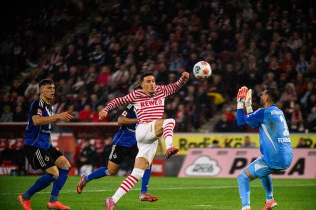 COLOGNE, GERMANY - 2 NOVEMBER, 2025: Said El Mala, Daniel Heuer Fernandes - The football match of Bundesliga 1.FC Koeln vs Hamburger SV at Rhein Energie Stadion.  Copyright: xVITALIIxKLIUIEVx
