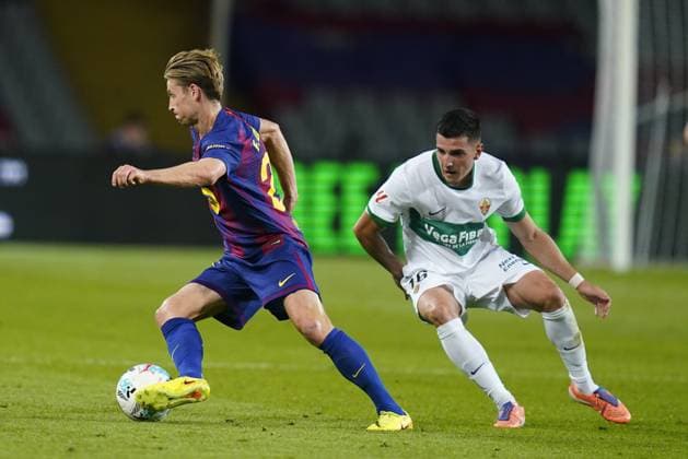 during the La Liga EA Sports match between FC Barcelona, Barca and Elche CF played at Lluis Companys Stadium on November 2, 2025 in Barcelona, Spain. (Photo by Bagu Blanco PRESSIN) Copyright: xBaguxBlancox xPRESSINx