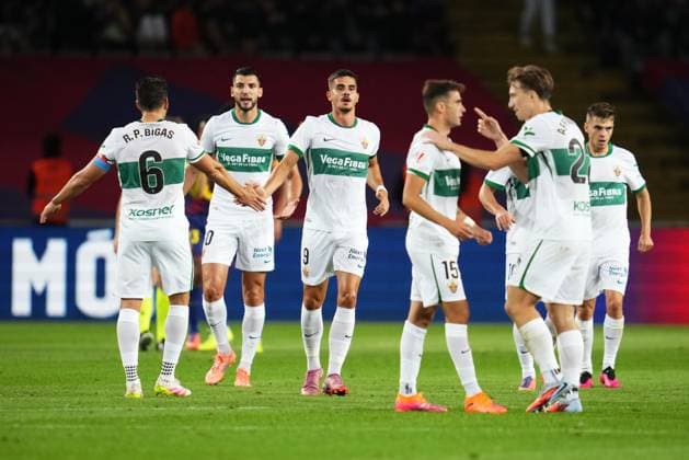 during the La Liga EA Sports match between FC Barcelona, Barca and Elche CF played at Lluis Companys Stadium on November 2, 2025 in Barcelona, Spain. (Photo by Bagu Blanco PRESSIN) Copyright: xBaguxBlancox xPRESSINx