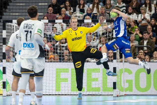 David Spaeth 1 Handball national team Germany in defensive position, Handball national team Germany vs Handball national team Iceland, Handball national match, 02 11 2025 Munich Bavaria Germany Copyright: xkolbert-press UlrichxGamelx