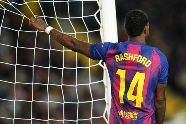 during the La Liga EA Sports match between FC Barcelona, Barca and Elche CF played at Lluis Companys Stadium on November 2, 2025 in Barcelona, Spain. (Photo by Bagu Blanco PRESSIN) Copyright: xBaguxBlancox xPRESSINx