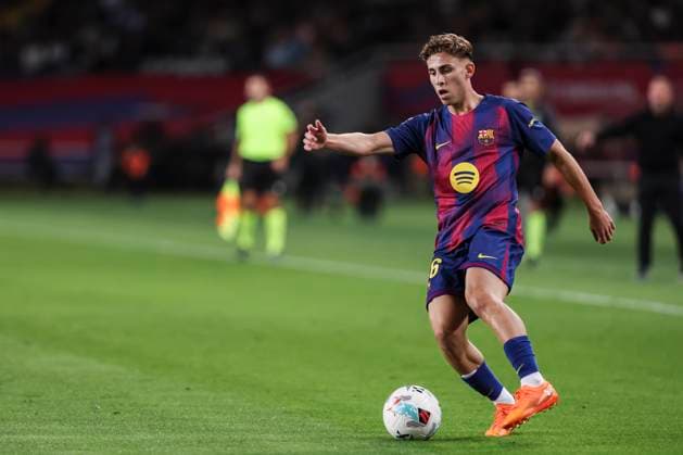 November 2, 2025, Barcelona, Barcelona, SPAIN: Fermin Lopez of FC Barcelona, Barca in action during the Spanish league, La Liga EA Sports, football match played between FC Barcelona and Elche CF at Estadi Olimpic Lluis Companys on November 02, 2025 in Barcelona, Spain. Barcelona SPAIN - ZUMAa181 20251102_zaa_a181_166 Copyright: xJavierxBorregox