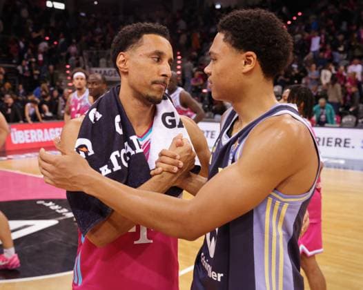 Joel Aminu Telekom Baskets Bonn after defeat against Jack Kayil ALBA Berlin 6 Speiltag season 2025 26
