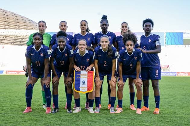 France v Netherlands: Group A - FIFA U-17 Women s World Cup Morocco 2025 The starting XI of France during the FIFA U-17 Women s World Cup Morocco 2025 quarter-final match between France and Netherlands in Rabat, Morocco, on November 1, 2025, at the Olympic Stadium Rabat Morocco  Copyright: xAndreaxxAmatox originalFilename:amato-notitle251102_npFiC.jpg