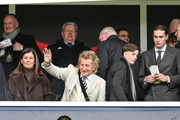 Celtic v Rangers Premier Sports Cup Rod Stewart (middle left) is seen during the Premier Sports Cup Semi-Final match between Celtic and Rangers at Hampden Park, Glasgow UK Newspapers OUT Copyright: xJamiexJohnstonx FIL-22444-0384