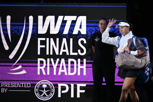 WTA, Tennis Damen Finals 2025 in Riyadh - Day Two RIYADH, SAUDI ARABIA - NOVEMBER 2: Jessica Pegula of the United States arrives ahead of her group-stage match against compatriot Coco Gauff, on Day 2 of the 2025 WTA Finals, part of the Hologic WTA Tour, at King Saud University Indoor Arena in Riyadh, Saudi Arabia, on November 2, 2025. Artur Widak Anadolu Riyadh Saudi Arabia. Editorial use only. Please get in touch for any other usage.  Copyright: x2025xAnadoluxArturxWidakx