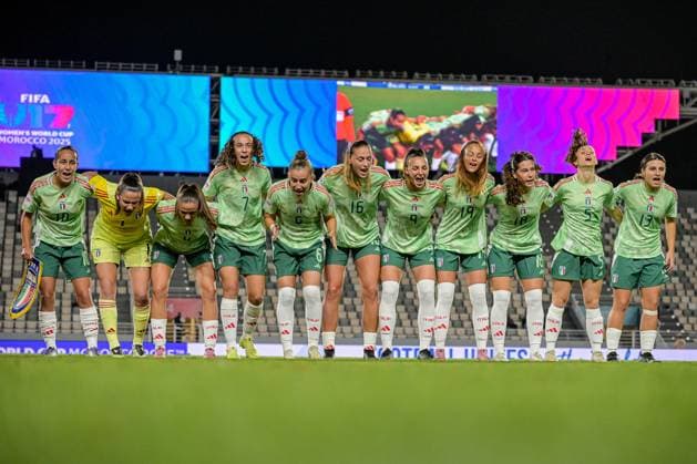 Italy on the field during the FIFA U-17 Women s World Cup Morocco 2025 quarter-final match between Mexico and Italy in Rabat, Morocco, on November 2, 2025, at the Olympic Stadium  Copyright: xAndreaxAmato IPAxSportx xipa-agency.netx xx IPA_67418374 IPA_Agency_IPA67418374
