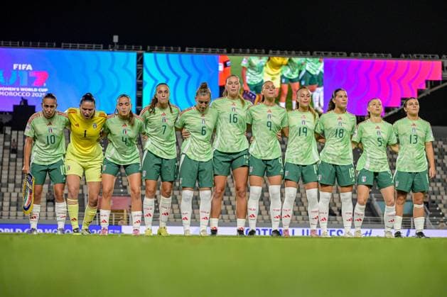 Italy on the field during the FIFA U-17 Women s World Cup Morocco 2025 quarter-final match between Mexico and Italy in Rabat, Morocco, on November 2, 2025, at the Olympic Stadium  Copyright: xAndreaxAmato IPAxSportx xipa-agency.netx xx IPA_67418365 IPA_Agency_IPA67418365