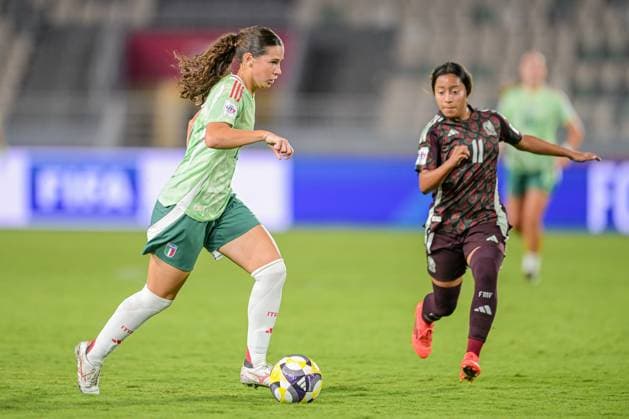 18 Copelli (Midfielder) of Italy U-17 is in action during the FIFA U-17 Women s World Cup Morocco 2025 quarter-final match between Mexico and Italy in Rabat, Morocco, on November 2, 2025, at the Olympic Stadium  Copyright: xAndreaxAmato IPAxSportx xipa-agency.netx xx IPA_67418440 IPA_Agency_IPA67418440