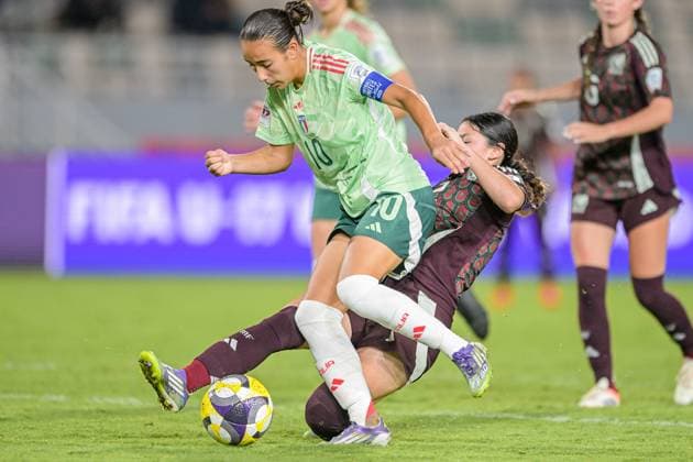 10 Giudici (Midfielder) of Italy U-17 is in action during the FIFA U-17 Women s World Cup Morocco 2025 quarter-final match between Mexico and Italy in Rabat, Morocco, on November 2, 2025, at the Olympic Stadium  Copyright: xAndreaxAmato IPAxSportx xipa-agency.netx xx IPA_67423643 IPA_Agency_IPA67423643