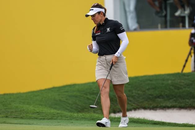 KUALA LUMPUR, - NOVEMBER 02: Hannah Green of Australia reacts after completing the birdie putt on the 18th green, lead to the playoff with Miyu Yamashita of Japan and Hye-Jin Choi of Korea during the final round of the 2025 LPGA, Golf Damen Maybank Championship on November 2, 2025 at Kuala Lumpur Golf and Country Club in Kuala Lumpur, Malaysia. (Photo by Hazrin Yeob Men Shah Icon Sportswire) GOLF: NOV 02 LPGA Maybank Championship EDITORIAL USE ONLY Icon3782511026334