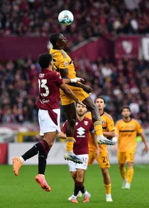 CALCIO - Serie A - Torino FC vs Pisa SC Saul Coco of Torino FC and Idrissa Toure of Pisa SC during Campionato Serie A 2025 26 match between Torino FC and of Pia SC at Olimpico Grande Torino Stadium on November 02, 2025 in Turin, Italy - ph Giuliano Marchisciano Turin Italy  Copyright: xIPAxSport ABACAx