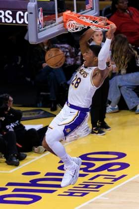 November 2, 2025, Los Angeles, California, USA: Rui Hachimura 28 of the Los Angeles Lakers dunks the ball during their regular season NBA, Basketball Herren, USA game against the Miami Heat on Sunday November 2, 2025 at Crypto.com Arena in Los Angeles, California. ARIANA RUIZ PI Los Angeles USA - ZUMAp124 20251102_zaa_p124_086 Copyright: xArianaxRuizx