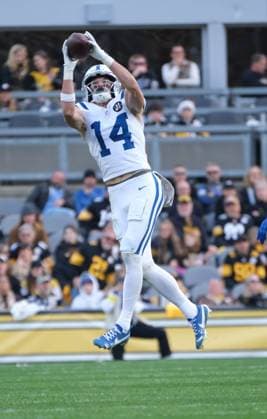Nov 2, 2025: Alec Pierce 14 during the 2025 Steelers vs Colts game in Pittsburgh, PA. CSM Pittsburgh USA - ZUMAcp5_ 20251102_faf_cp5_175 Copyright: xJasonxPohuskix