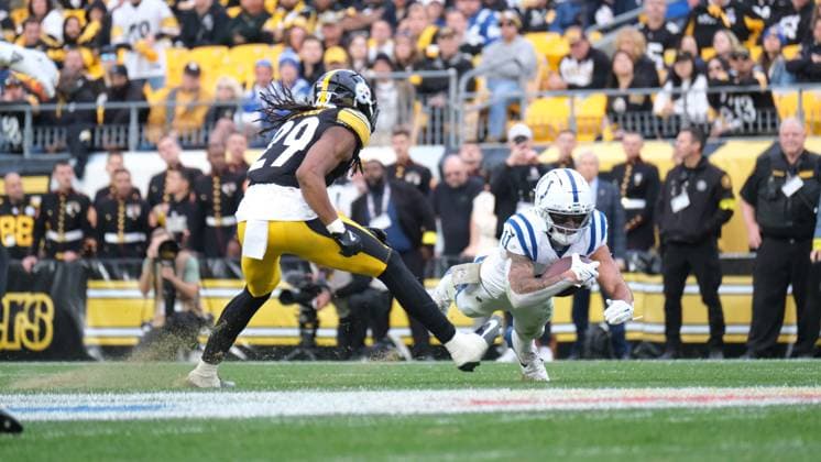 Nov 2, 2025: Michael Pittman Jr. 11 during the 2025 Steelers vs Colts game in Pittsburgh, PA. CSM Pittsburgh USA - ZUMAcp5_ 20251102_faf_cp5_193 Copyright: xJasonxPohuskix