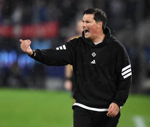 02 11 2025, xophax, Soccer 1 Bundesliga, 1 FC Koeln Hamburger SV Coach Merlin Polzin Hamburger SV DFL DFB REGULATIONS PROHIBIT ANY USE OF PHOTOGRAPHS as IMAGE SEQUENCES and or QUASI VIDEO Koeln