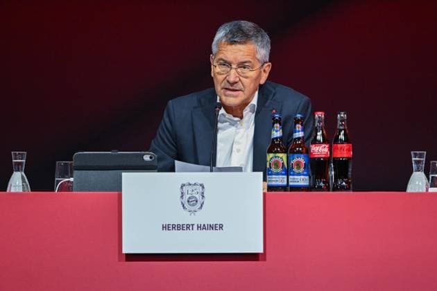 Annual General Meeting of FC Bayern Munich Bayer 04 Leverkusen on 02 11 2025 at BMW Park in Munich Herbert Hainer President Munich MT