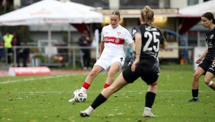 02 11 25 Women VfB Stuttgart VfR SW Warbeyen 1945 Germany, Stuttgart, 02 11 2025, Soccer, Women, 2 Bundesliga, Season 2025 2026, VfB Stuttgart VfR SW Warbeyen 1945 7 2 Katharina Schäfer VfB Stuttgart