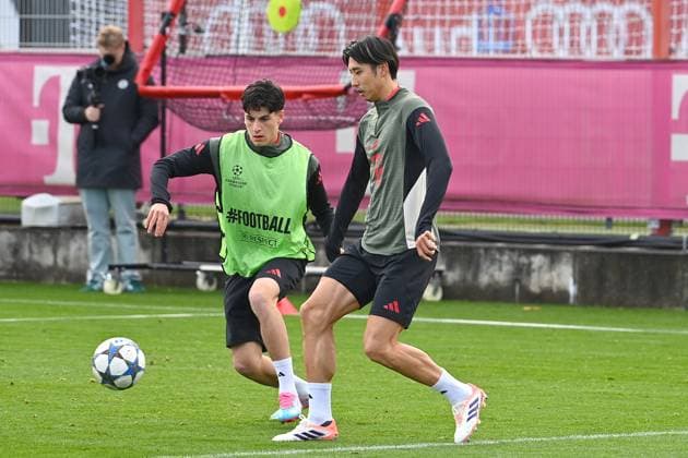 NO SALES IN JAPAN Hiroki ITO Bayern Muenchen , action,duel final training on 03 11 2025 Football Champions League,season 2025 26 Paris Saint Germain FC Bayern Muenchen