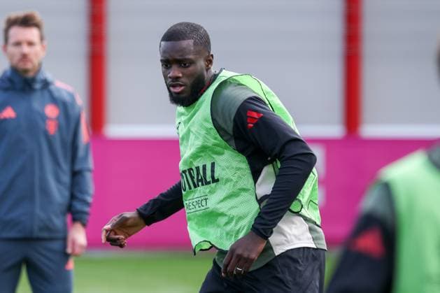 Dayot Upamecano FC Bayern Muenchen, 02 , GER, Final training, FC Bayern Muenchen, Football, UEFA Champions League, League phase, Matchday 4, 2025 2026 season, 03 11 2025, GER, Final training, FC Bayern Muenchen, Football, UEFA Champions League, League phase, Matchday 4, 2025 2026 season, 03 11 2025 Muenchen Copyright: xEibner-Pressefoto JennixMaulx EP_JML