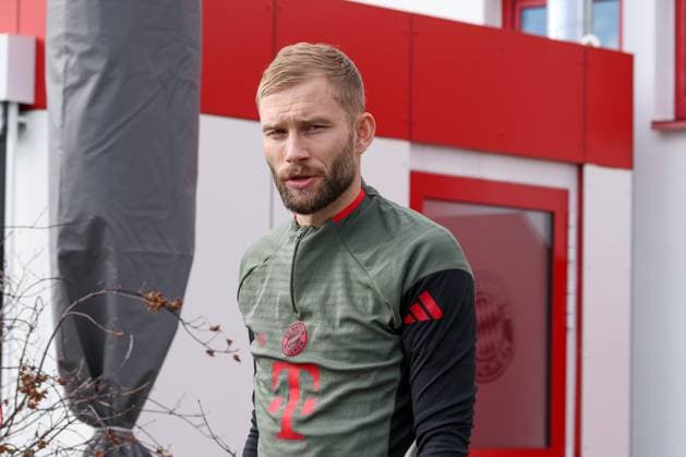 Konrad Laimer FC Bayern Muenchen, 27 , GER, Final training, FC Bayern Muenchen, Football, UEFA Champions League, League phase, Matchday 4, 2025 2026 season, 03 11 2025, GER, Final training, FC Bayern Muenchen, Football, UEFA Champions League, League phase, Matchday 4, 2025 2026 season, 03 11 2025 Muenchen Copyright: xEibner-Pressefoto JennixMaulx EP_JML
