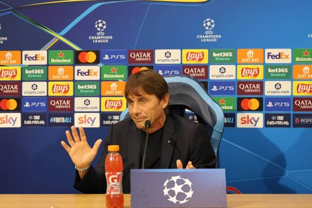 Antonio Conte s press conference, PK, Pressekonferenz Antonio Conte Head Coach of SSC Napoli During the press conference held by Antonio Conte and Matteo Politano on November 3, 2025, for the 2025 26 Champions League in Naples at the Stadio Maradona. Napoli Stadio Maradona Campania ITALIA Copyright: xFABIOxSASSOxFabioxSassox 2L8A3784