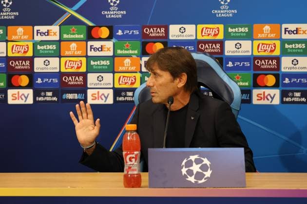 SSC Napoli press conference, PK, Pressekonferenz champions league 2025 26 Antonio Conte of SSC Napoli during a press conferenze for the 2025 26 champions league on the 3rd of November 2025 in Naples, Italy, Credit:Fabio Sasso Avalon Italy, Campania, Naples  Copyright: xFabioxSassox xAvalonx 1050072496