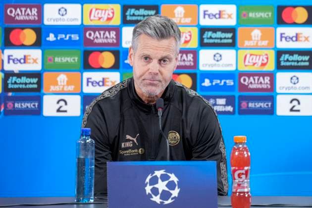 Football, press conference with Bodo Glimt Oslo 20251103 Bodo Glimt s coach Kjetil Knutsen and Sondre Auklend during a press conference with Bodo Glimt at Aspmyra stadium before the Champions League football match against Monaco Photo Fredrik Varfjell NTB POOL Oslo Norway EDITORIAL USE ONLY RESTRICTED USE FOR BETTING COMPANIES  Copyright: xFredrikxVarfjellx xNTBx