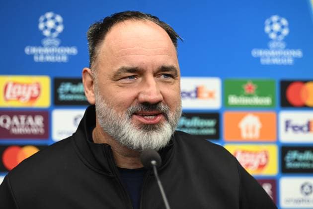 Head coach of Slavia Prague Jindrich Trpisovsky speaks during the press conference, PK, Pressekonferenz prior to Champions League 4th qualifying round match SK Slavia Praha vs Arsenal FC in Prague, Czech Republic, November 3rd, 2025. (CTKxPhoto MichalxKamaryt) CTKPhotoP2025110304352  CTKPhotoP2025110304352