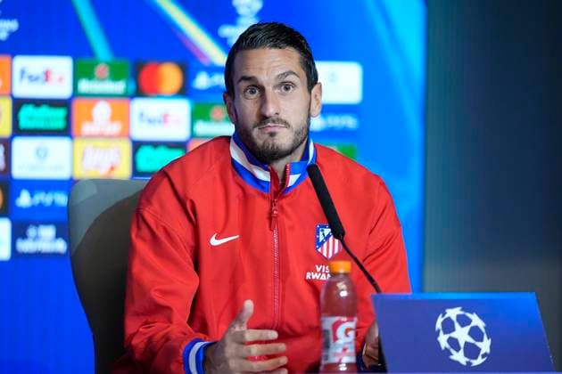Atletico de Madrid s Koke Resurreccion during the press conference, PK, Pressekonferenz prior match 4 of the Champions League against Union Saint-Gilloise. November 3, 2025. (20251103146)