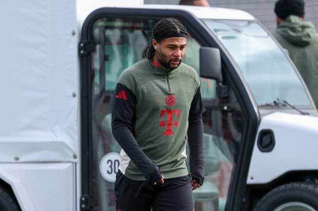 Serge Gnabry FC Bayern Muenchen, 07 , GER, Final training, FC Bayern Muenchen, Football, UEFA Champions League, League phase, Matchday 4, 2025 2026 season, 03 11 2025, GER, Final training, FC Bayern Muenchen, Football, UEFA Champions League, League phase, Matchday 4, 2025 2026 season, 03 11 2025 Muenchen Copyright: xEibner-Pressefoto JennixMaulx EP_JML