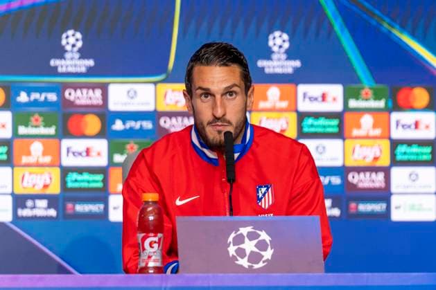 November 3, 2025, Madrid, Madrid, Spain: KOKE of ATLETICO DE MADRID speaking during the press conference, PK, Pressekonferenz prior to the Champions League match, group stage match 4, ATLETICO DE MADRID - UNION SG. November 3, 2025, Riyadh Air Metropolitan Stadium, Madrid, Spain. Madrid Spain - ZUMAc312 20251103_zsp_c312_037 Copyright: xOscarxManuelxSanchezx