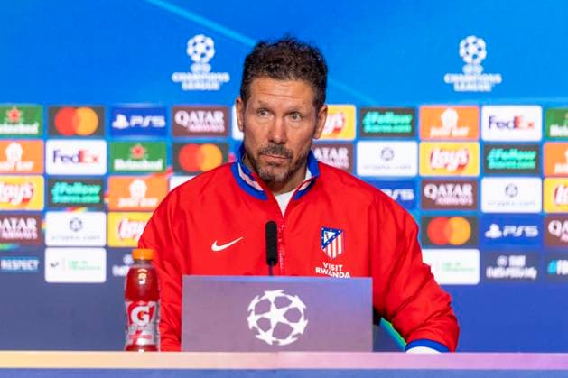 November 3, 2025, Madrid, Madrid, Spain: DIEGO PABLO SIMEONE, head coach of ATLETICO DE MADRID speaking during the press conference, PK, Pressekonferenz prior to the Champions League match, group stage match 4, ATLETICO DE MADRID - UNION SG. November 3, 2025, Riyadh Air Metropolitan Stadium, Madrid, Spain. Madrid Spain - ZUMAc312 20251103_zsp_c312_047 Copyright: xOscarxManuelxSanchezx