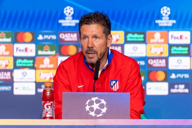 November 3, 2025, Madrid, Madrid, Spain: DIEGO PABLO SIMEONE, head coach of ATLETICO DE MADRID speaking during the press conference, PK, Pressekonferenz prior to the Champions League match, group stage match 4, ATLETICO DE MADRID - UNION SG. November 3, 2025, Riyadh Air Metropolitan Stadium, Madrid, Spain. Madrid Spain - ZUMAc312 20251103_zsp_c312_053 Copyright: xOscarxManuelxSanchezx