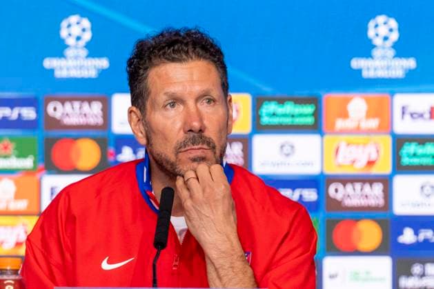 November 3, 2025, Madrid, Madrid, Spain: DIEGO PABLO SIMEONE, head coach of ATLETICO DE MADRID speaking during the press conference, PK, Pressekonferenz prior to the Champions League match, group stage match 4, ATLETICO DE MADRID - UNION SG. November 3, 2025, Riyadh Air Metropolitan Stadium, Madrid, Spain. Madrid Spain - ZUMAc312 20251103_zsp_c312_060 Copyright: xOscarxManuelxSanchezx