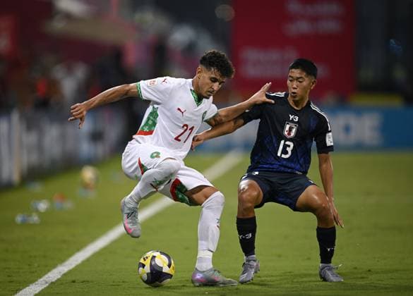Football, Junior U 17 World Cup 2025 Preliminary Round 03 11 2025 Group B Japan Morocco Abdelali Eddaoudi li, Morocco v Daigo Hirashima li, Japan