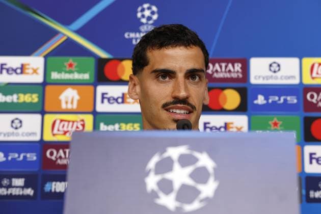 PIRAEUS - Chiquinho of Olympiacos FC during the MD-1 press conference, PK, Pressekonferenz before the UEFA Champions League match between Olympiacos FC and PSV Eindhoven at the Georgios Karaiskakis Stadium on November 3, 2025, in Piraeus, Greece. ANP MAURICE VAN STEEN UEFA Champions League 2025-2026 xVIxANPxSportx xxANPxIVx 541130219 originalFilename: 541130219.jpg
