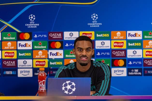 Football - UEFA Champions League - League Phase - Liverpool FC v Real Madrid CF - MD-1 LIVERPOOL, ENGLAND - Monday, November 3, 2025: Liverpool s Ryan Gravenberch during a press conference, PK, Pressekonferenz at Anfield ahead of the UEFA Champions League game between Liverpool FC and Real Madrid CF. (Photo by David Rawcliffe Propaganda) LIVERPOOL Anfield MERSEYSIDE ENGLAND  Copyright: xDavidxRawcliffex P2025-11-03-Liverpool_Real_Madrid_MD-1-38