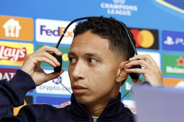 PIRAEUS - Mauro Junior of PSV Eindhoven during the MD-1 press conference, PK, Pressekonferenz prior to the UEFA Champions League match against Olympiacos FC at the Georgios Karaiskakis Stadium on November 3, 2025, in Piraeus, Greece. ANP MAURICE VAN STEEN UEFA Champions League 2025-2026 xVIxANPxSportx xxANPxIVx 541133574 originalFilename: 541133574.jpg