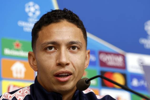 PIRAEUS - Mauro Junior of PSV Eindhoven during the MD-1 press conference, PK, Pressekonferenz prior to the UEFA Champions League match against Olympiacos FC at the Georgios Karaiskakis Stadium on November 3, 2025, in Piraeus, Greece. ANP MAURICE VAN STEEN UEFA Champions League 2025-2026 xVIxANPxSportx xxANPxIVx 541133600 originalFilename: 541133600.jpg