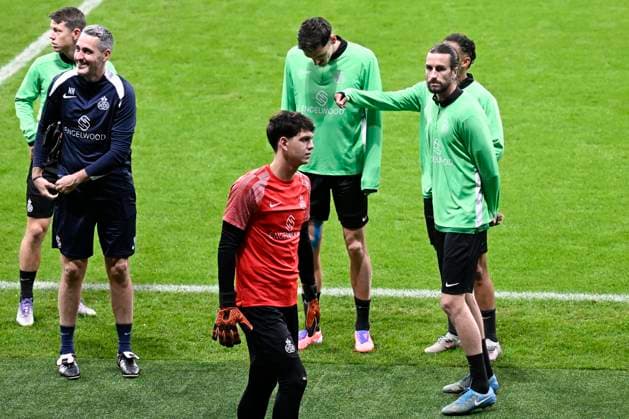 Atletico de Madrid v Royale Union Saint-Gilloise - UEFA Champions League Media Activities 03 11 2025 MADRID, SPAIN - NOVEMBER 03 : Burgess Christian defender of Union Saint-Gilloise and the players of Union Saint-Gilloise pictured during a training session ahead of the UEFA Champions League 2025 26 League Phase MD4 match between Atletico de Madrid and Royale Union Saint-Gilloise on November 3, 2025 in Madrid, Spain, 03 11 2025 Madrid Spain  Copyright: xJanxDexMeuleneirx