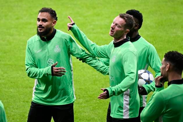 Atletico de Madrid v Royale Union Saint-Gilloise - UEFA Champions League Media Activities 03 11 2025 MADRID, SPAIN - NOVEMBER 03 : Boufal Sofiane midfielder of Union Saint-Gilloise and Schoofs Rob midfielder of Union Saint-Gilloise pictured during a training session ahead of the UEFA Champions League 2025 26 League Phase MD4 match between Atletico de Madrid and Royale Union Saint-Gilloise on November 3, 2025 in Madrid, Spain, 03 11 2025 Madrid Spain  Copyright: xJanxDexMeuleneirx