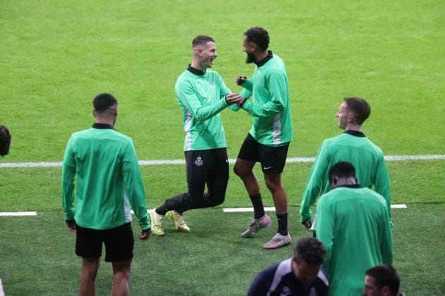 a training session of Belgian soccer team Royale Union Saint-Gilloise in Madrid, Spain, on Monday 03 November 2025. The team prepares for tomorrow s match against Spanish Club Atletico Madrid, on the day 4 of the League phase of the UEFA Champions League tournament. VIRGINIExLEFOUR  x138845069x