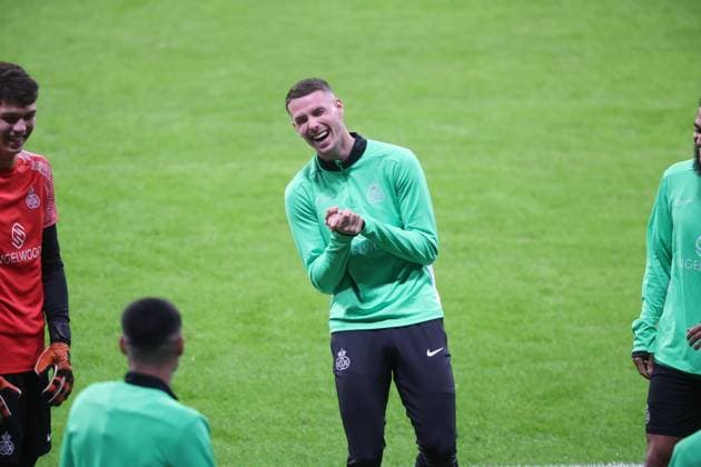 a training session of Belgian soccer team Royale Union Saint-Gilloise in Madrid, Spain, on Monday 03 November 2025. The team prepares for tomorrow s match against Spanish Club Atletico Madrid, on the day 4 of the League phase of the UEFA Champions League tournament. VIRGINIExLEFOUR  x138845108x
